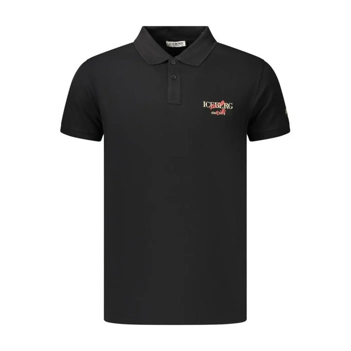 Iceberg Black Cotton Men’s Polo Shirt