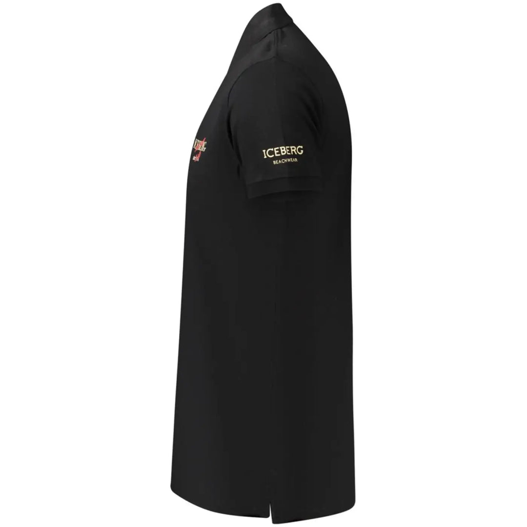 Iceberg Black Cotton Men’s Polo Shirt
