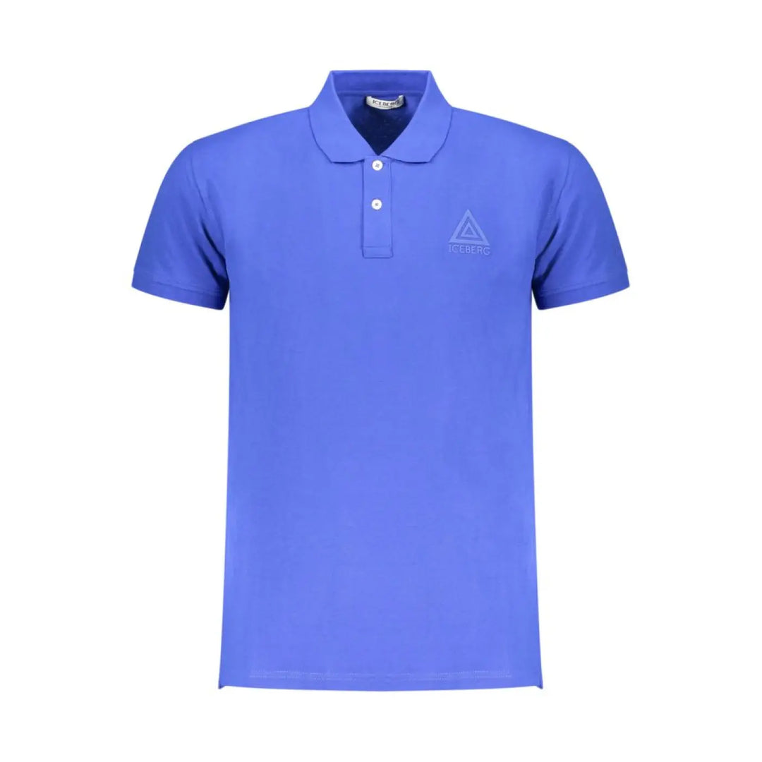 Iceberg Blue Cotton Men Polo Shirt