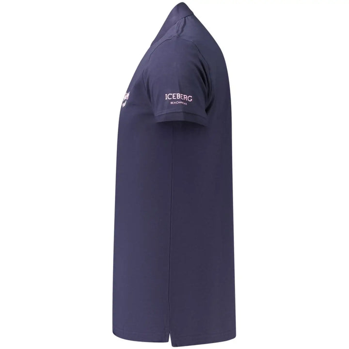 Iceberg Blue Cotton Men’s Polo Shirt