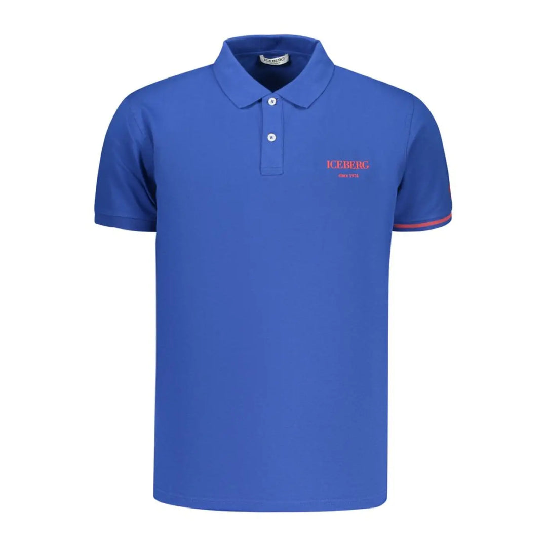 Iceberg Blue Cotton Men’s Polo Shirt