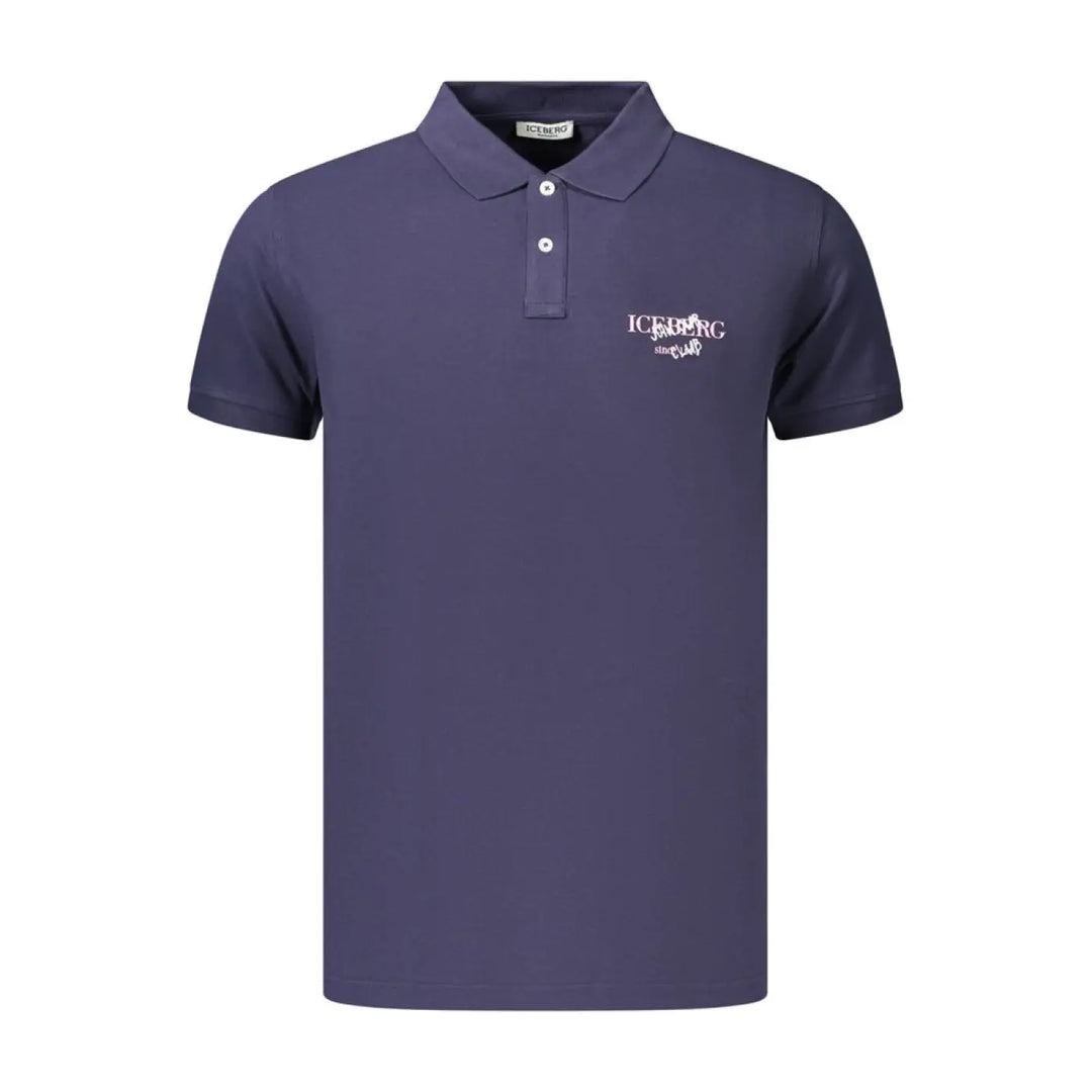 Iceberg Blue Cotton Men’s Polo Shirt