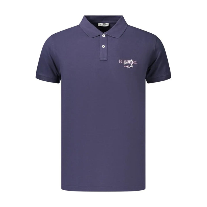 Iceberg Blue Cotton Men’s Polo Shirt