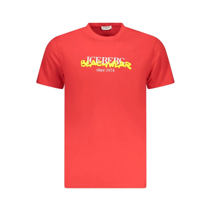Iceberg Red Cotton Men’s T-shirt