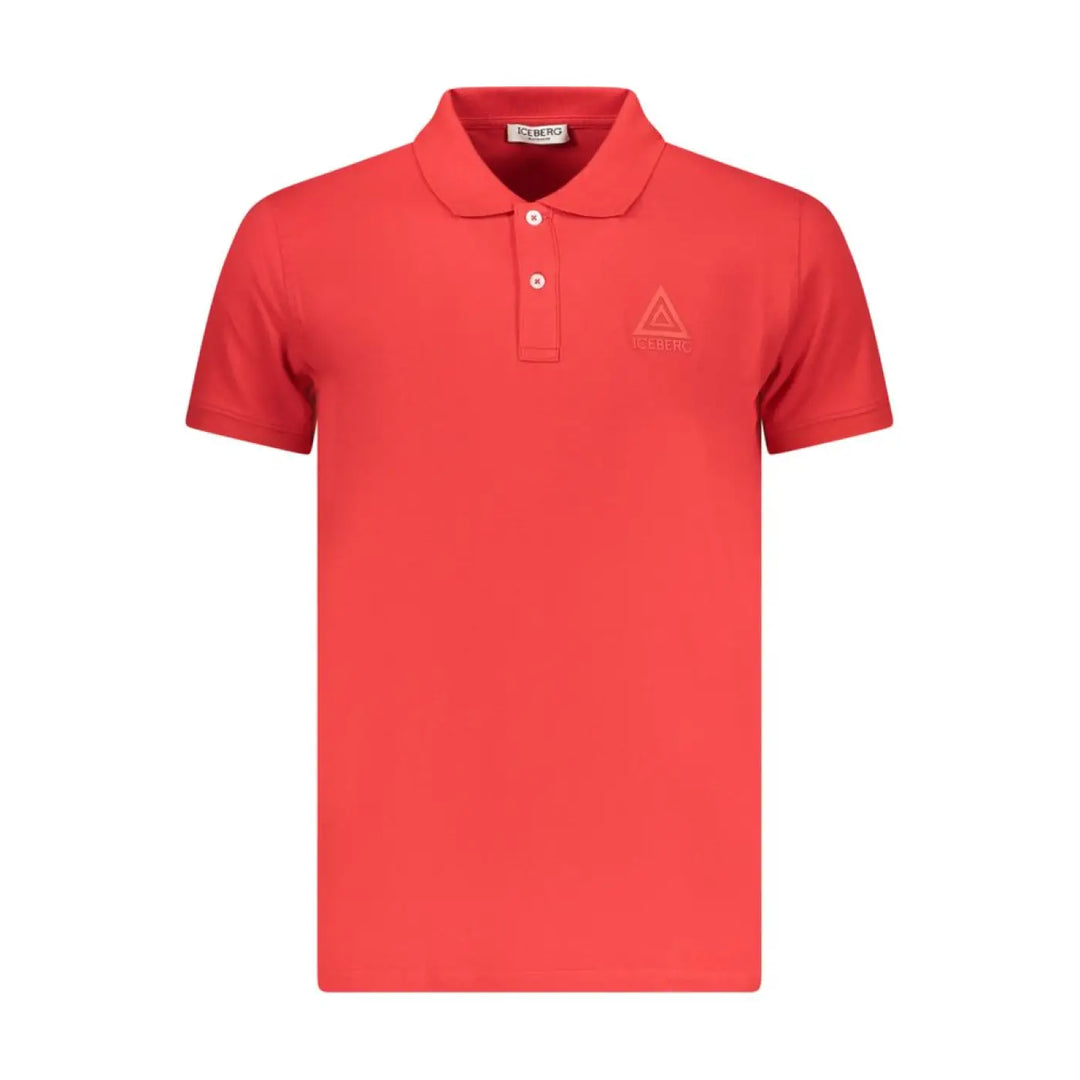 Iceberg Rosso Cotton Mens Polo Shirt