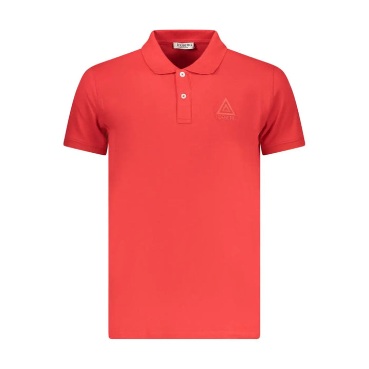 Iceberg Rosso Cotton Mens Polo Shirt