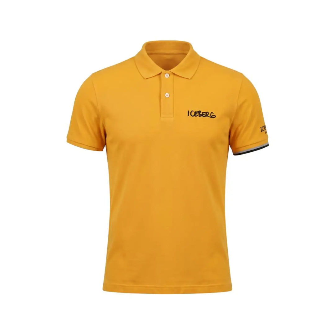 Iceberg Yellow Cotton Men Polo Shirt