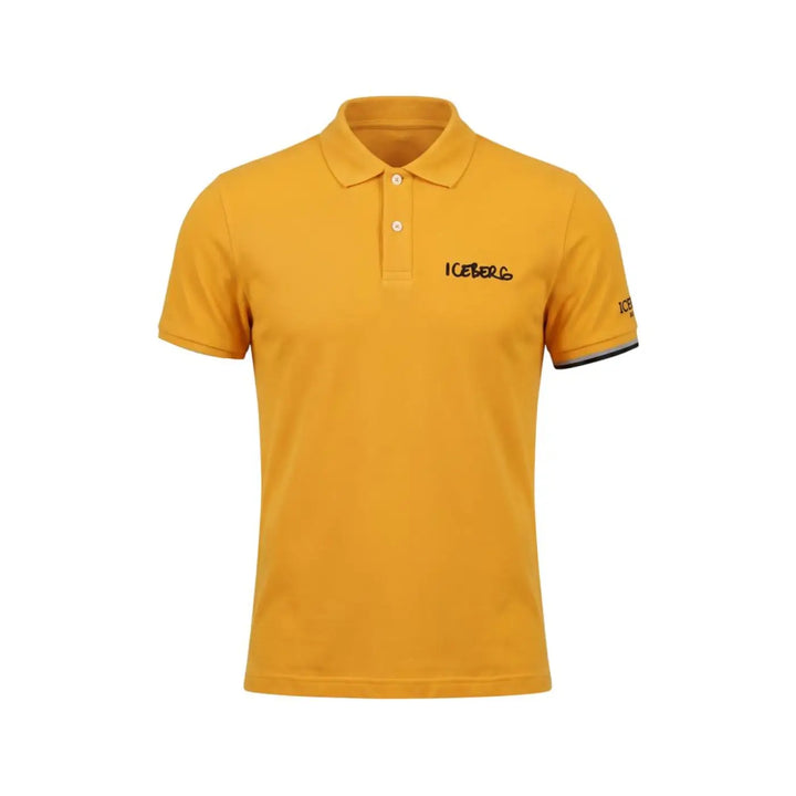 Iceberg Yellow Cotton Men Polo Shirt