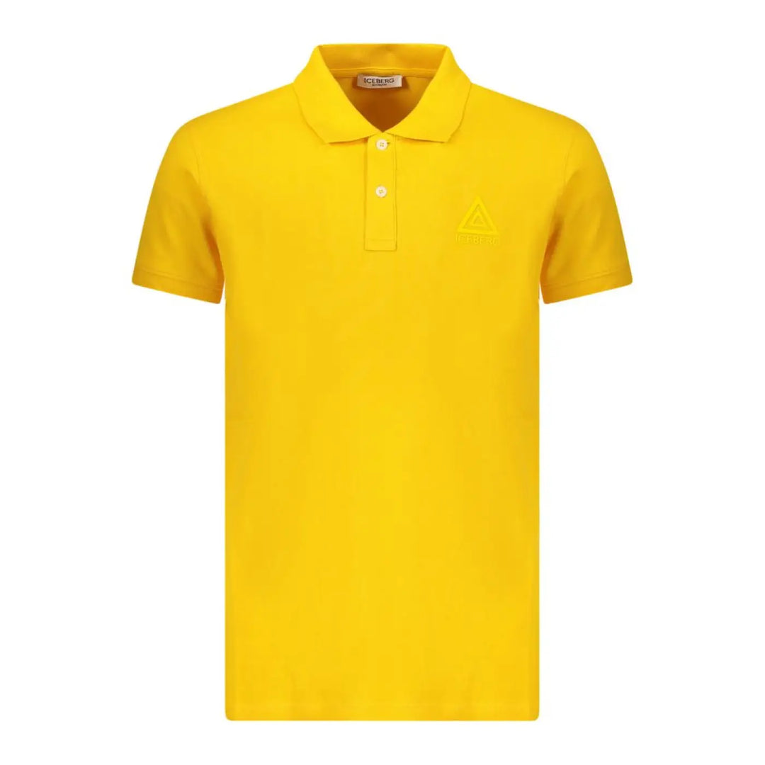 Iceberg Yellow Cotton Mens Polo Shirt