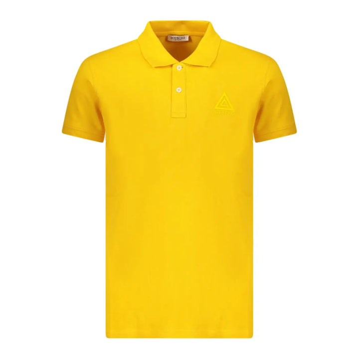 Iceberg Yellow Cotton Mens Polo Shirt