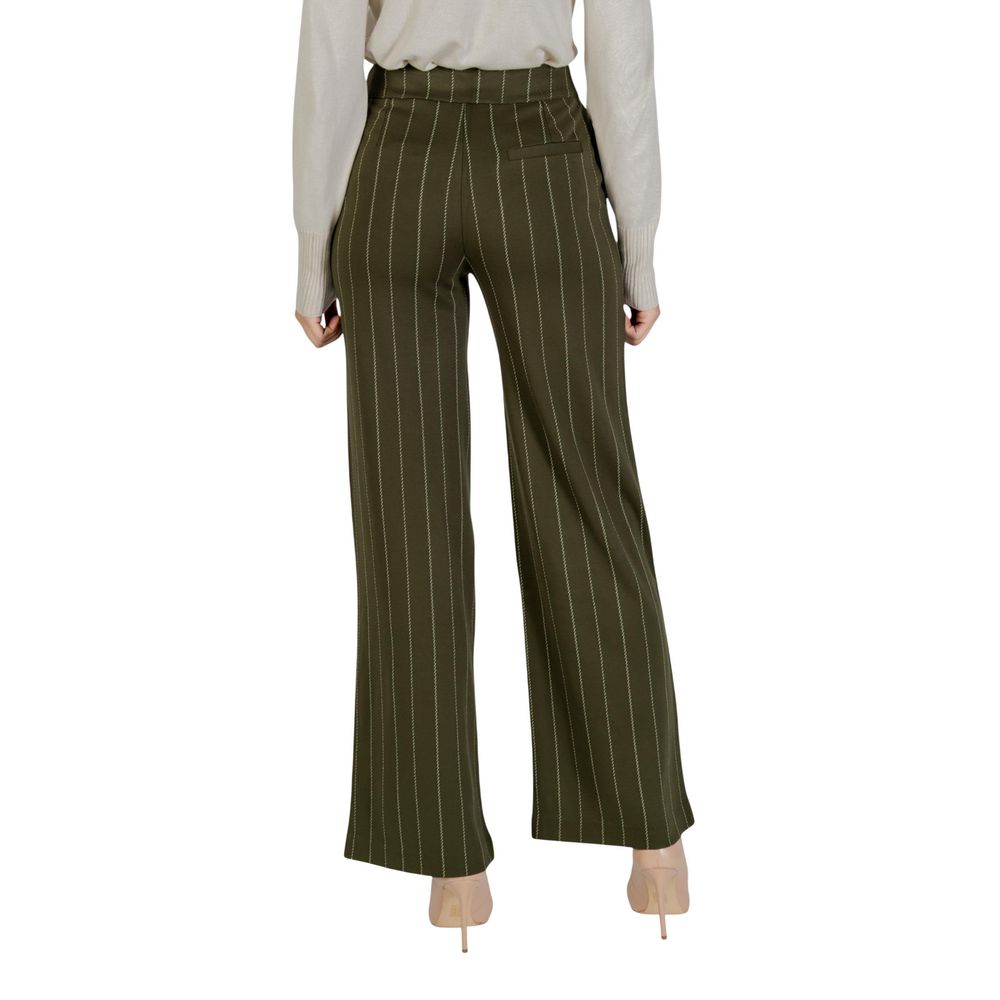 Ichi Bicolor Viscose Casual Pants