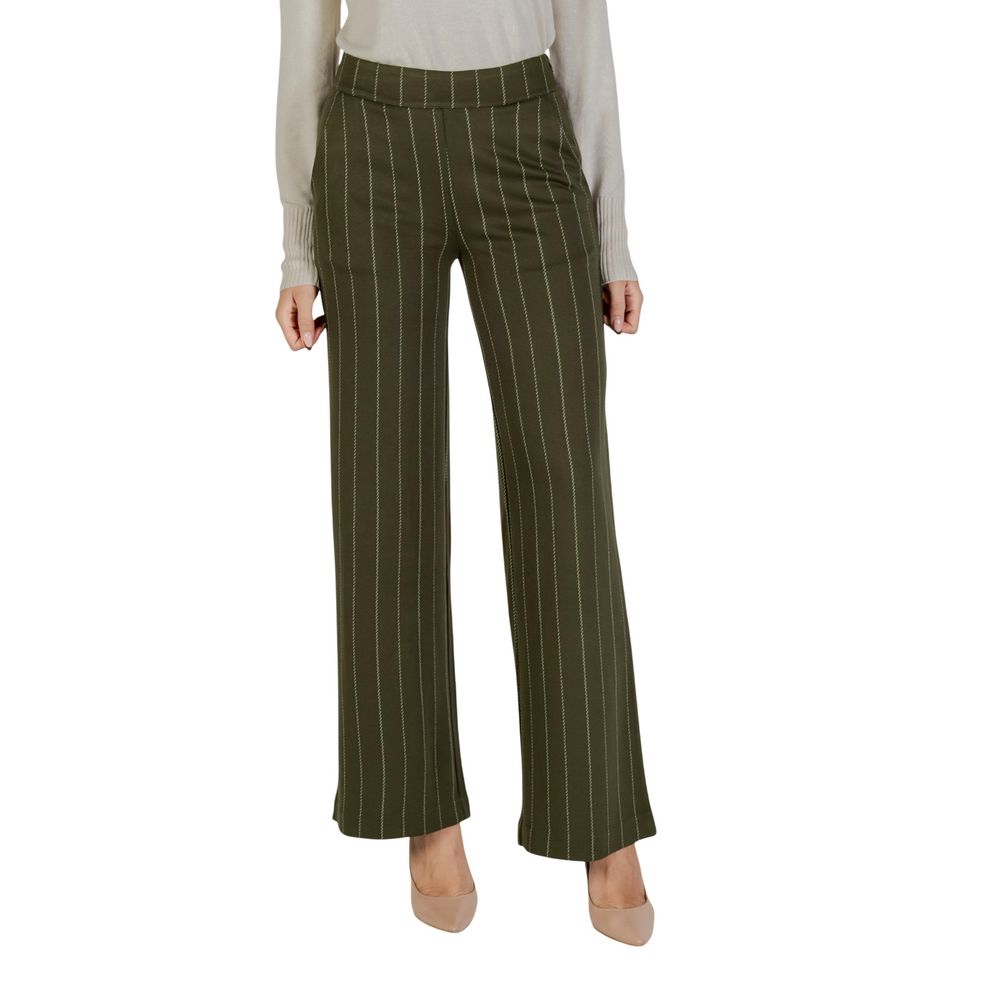 Ichi Bicolor Viscose Casual Pants