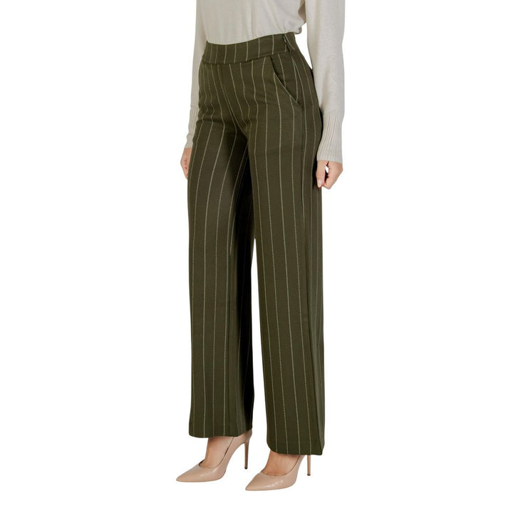 Ichi Bicolor Viscose Casual Pants