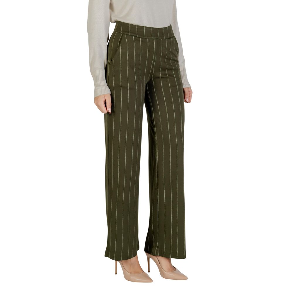 Ichi Bicolor Viscose Casual Pants