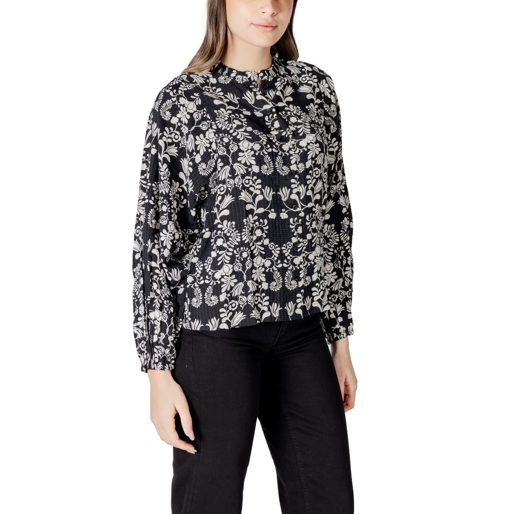 Ichi Blouses - Women’s Black Viscose Blouse
