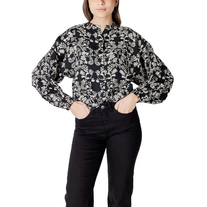 Ichi Blouses - Women’s Black Viscose Blouse