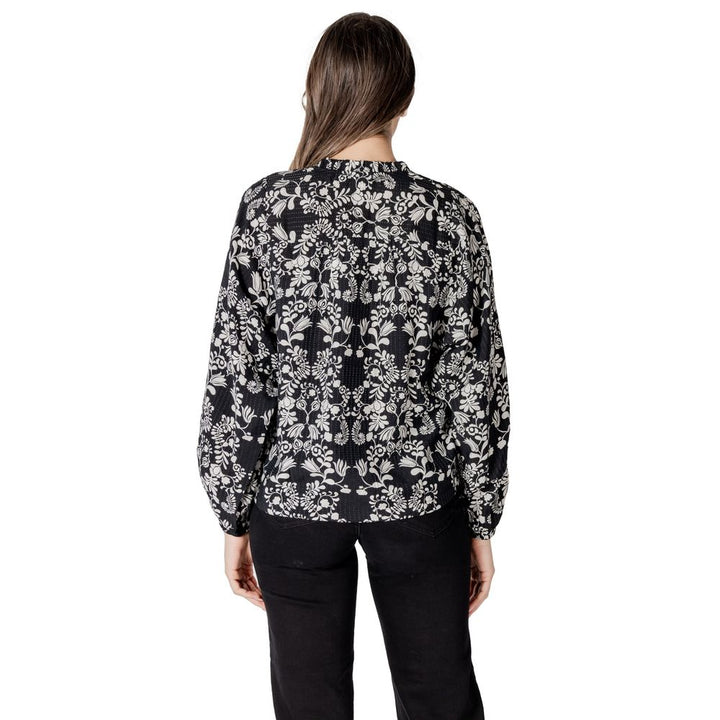 Ichi Blouses - Women’s Black Viscose Blouse