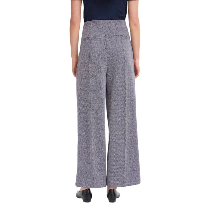 ICHI Blue Polyester Casual Pants