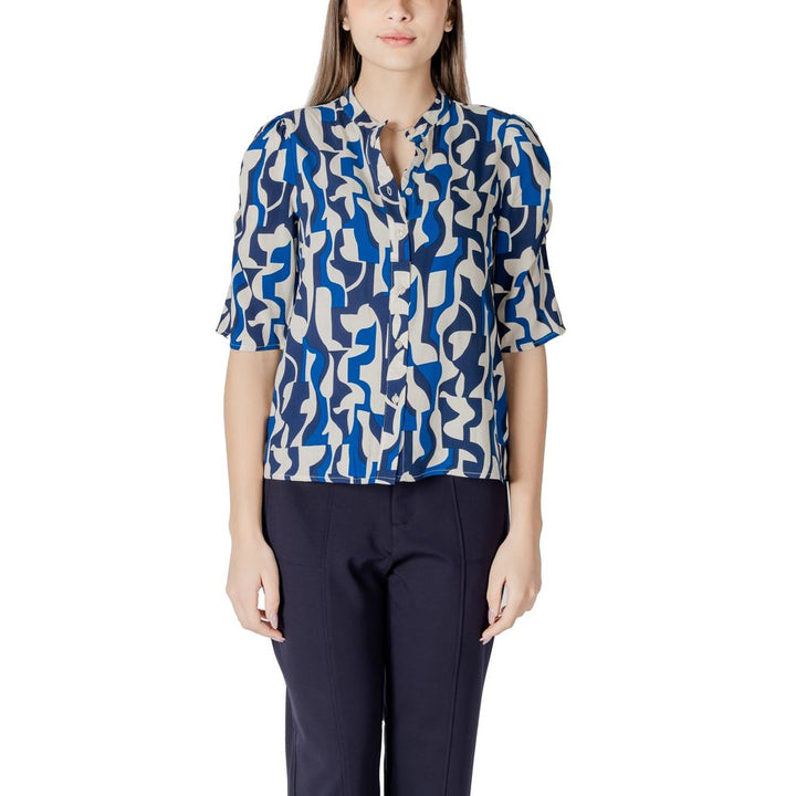 Ichi Blouses - Women’s Blue Viscose Blouse