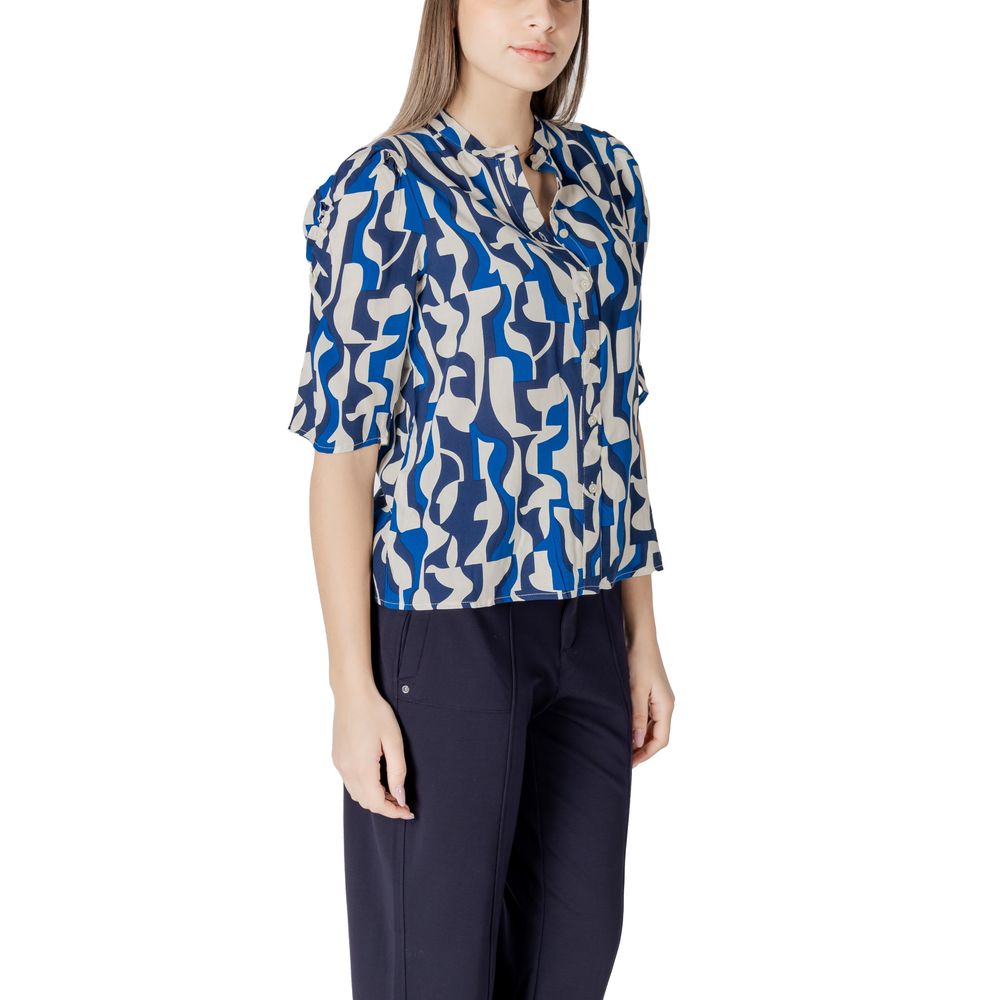 Ichi Blouses - Women’s Blue Viscose Blouse