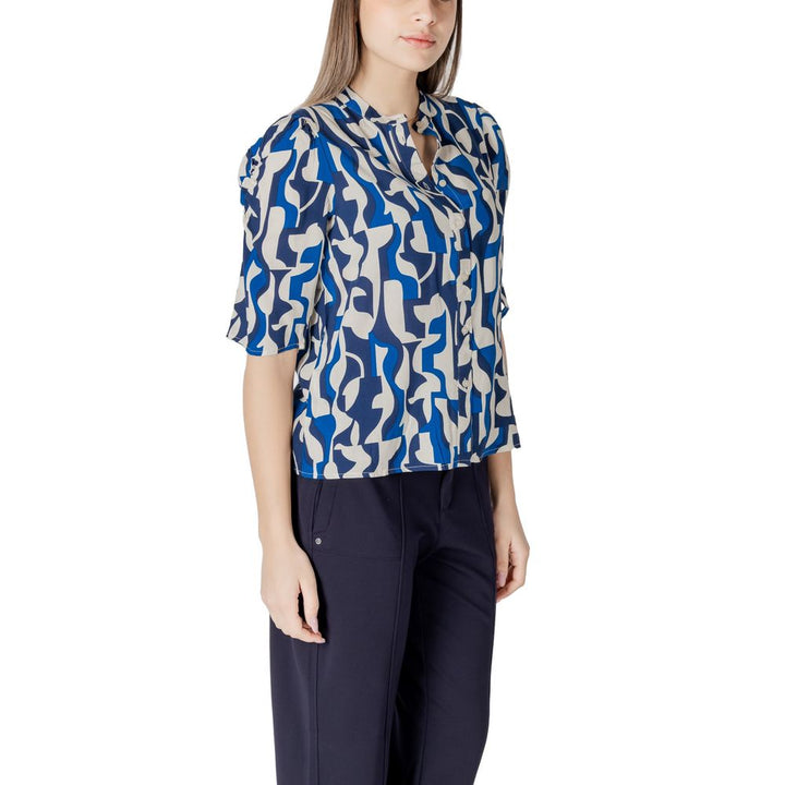 Ichi Blouses - Women’s Blue Viscose Blouse