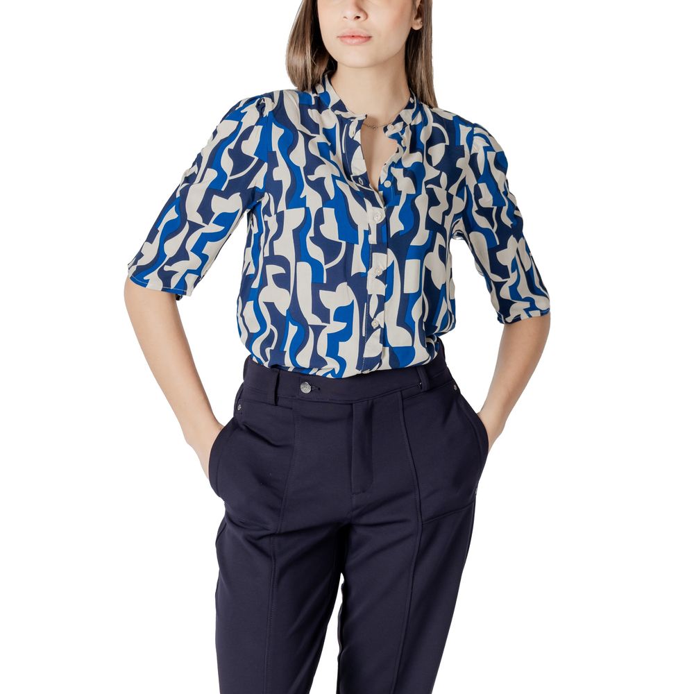 Ichi Blouses - Women’s Blue Viscose Blouse