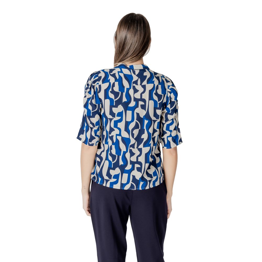 Ichi Blouses - Women’s Blue Viscose Blouse