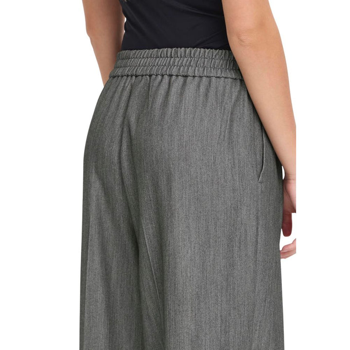 Ichi Gray Polyester Casual Pants