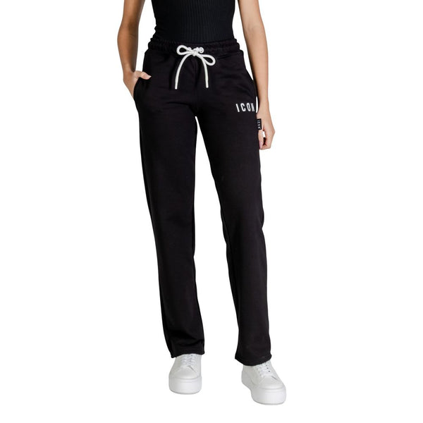 Icon Black Cotton Joggers (workout Pants)