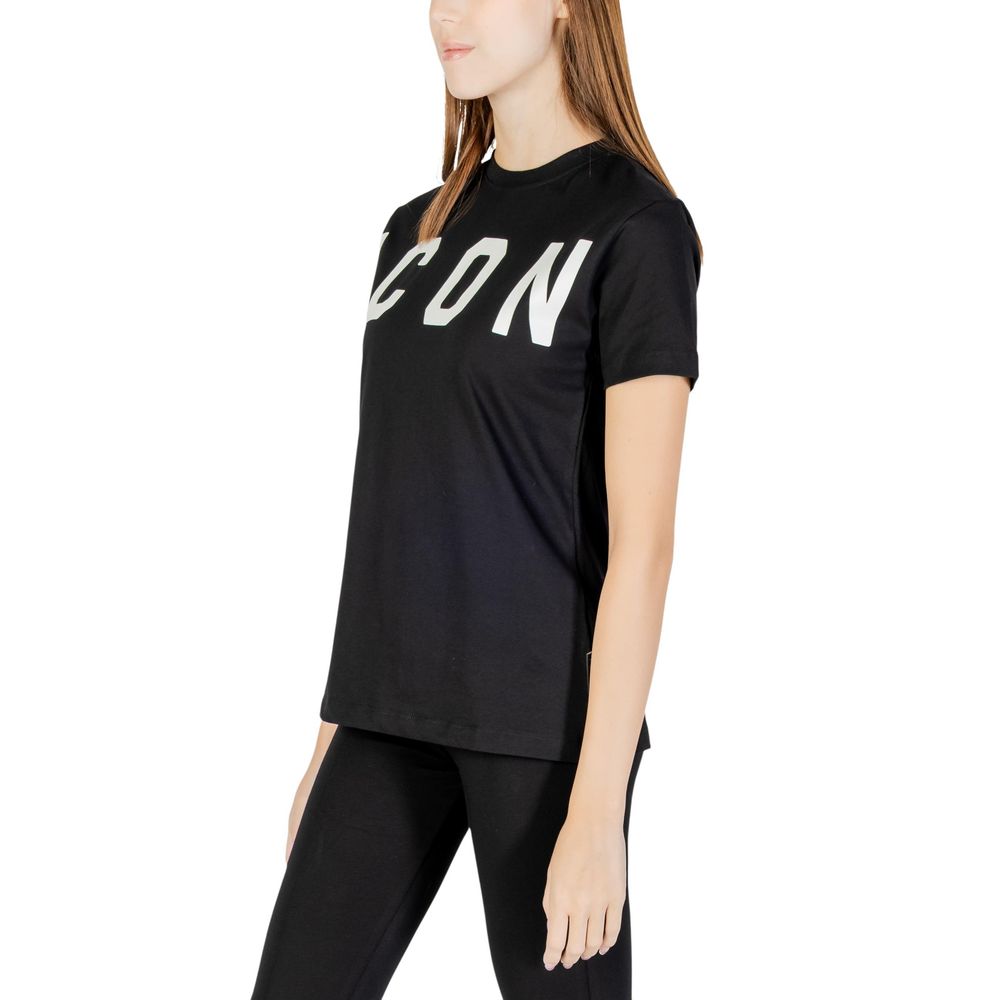 Icon - Black Cotton T-Shirt