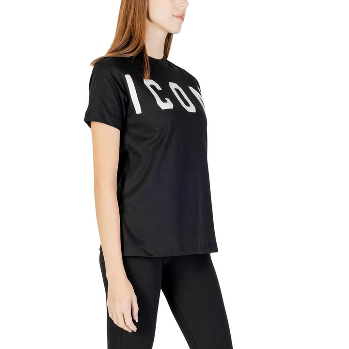 Icon - Black Cotton T-Shirt