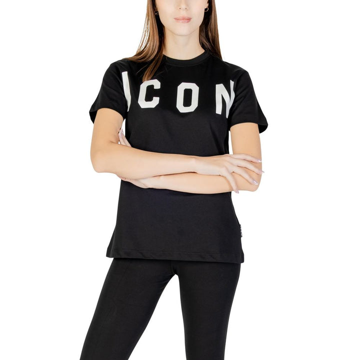 Icon - Black Cotton T-Shirt