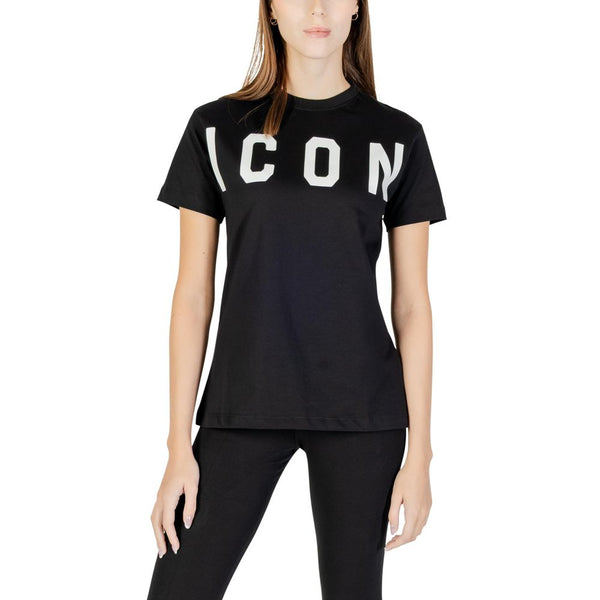 Icon - Black Cotton T-Shirt