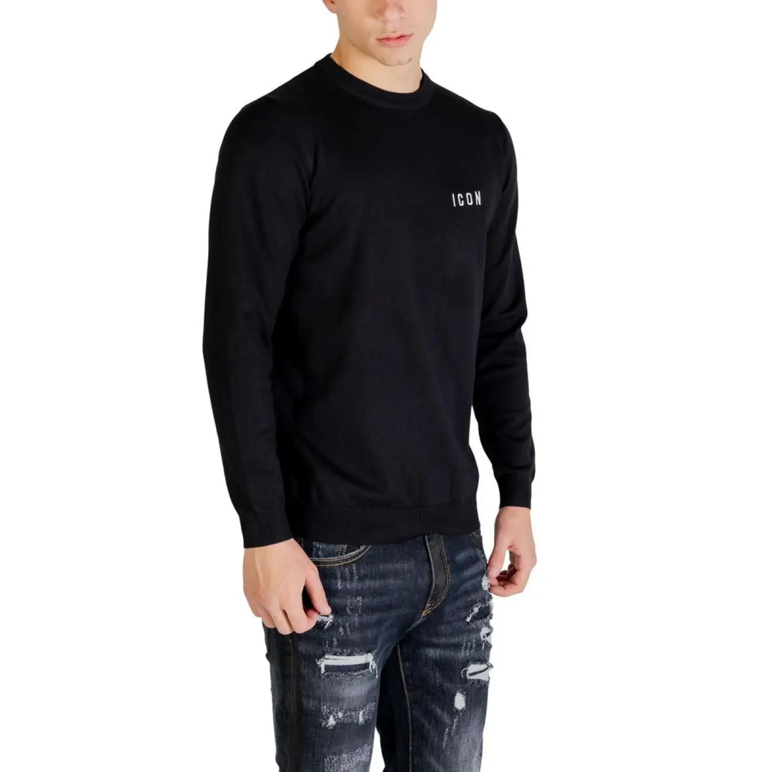 Icon Black Viscose Sweatshirt