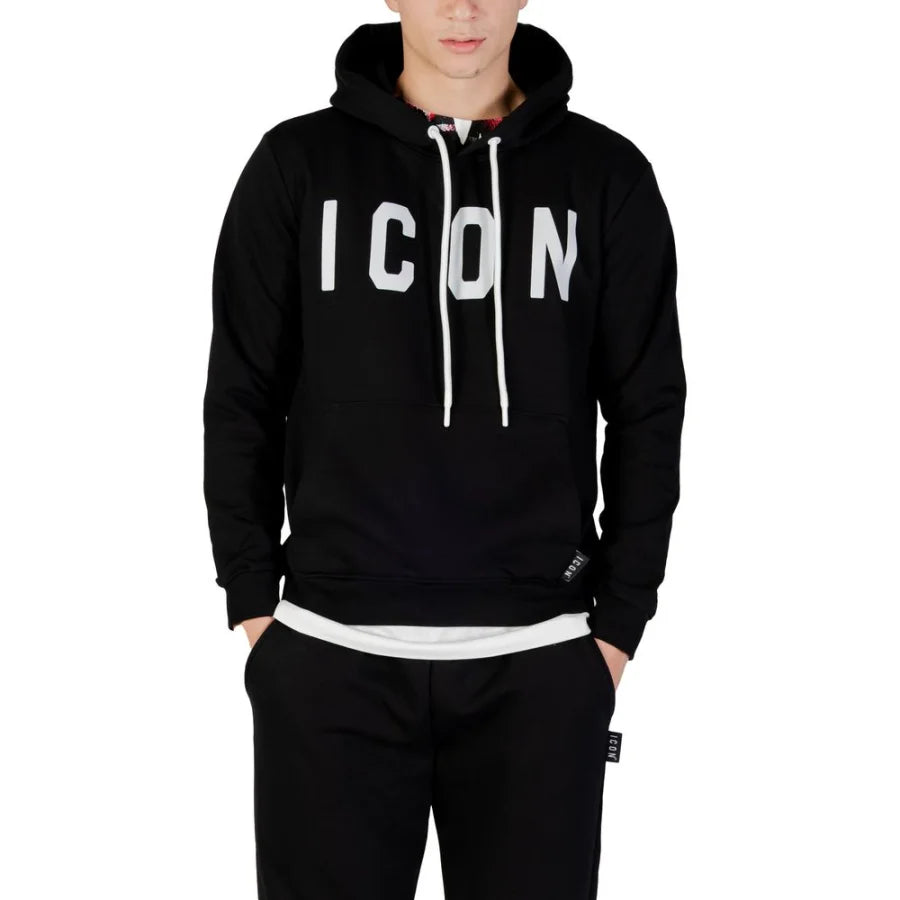 Icon Black And White Cotton Hoodie