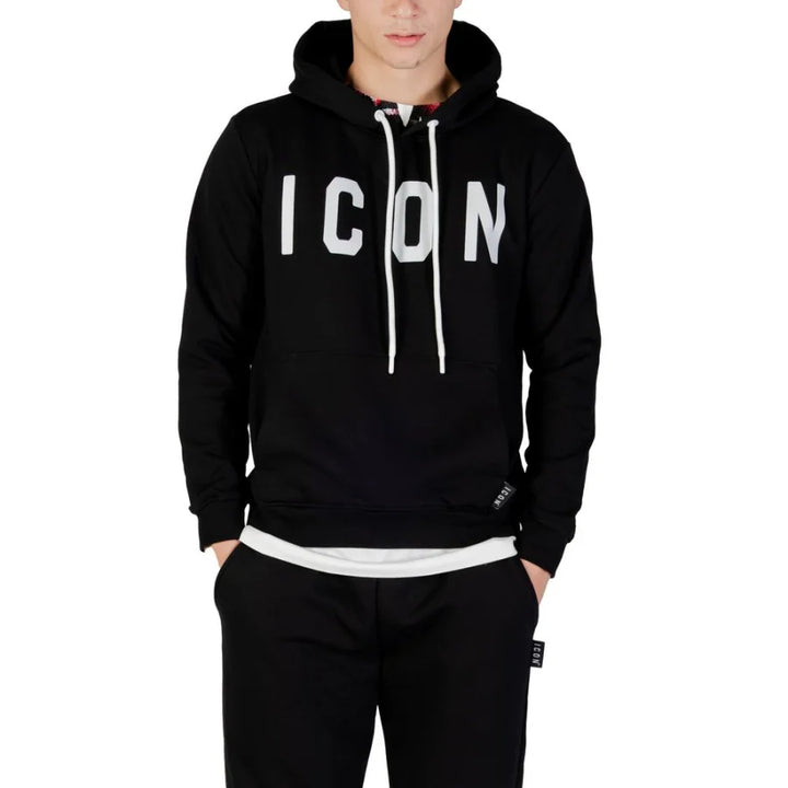 Icon Black And White Cotton Hoodie
