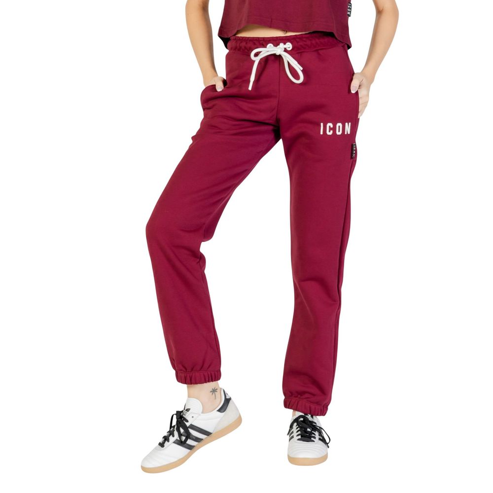 Icon Bordeaux Cotton Joggers (workout Pants)