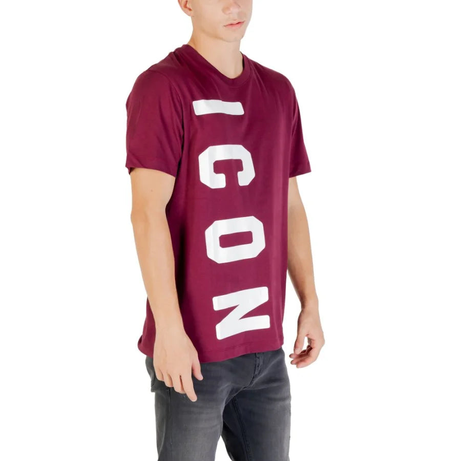 Icon Bordeaux Cotton T-Shirt