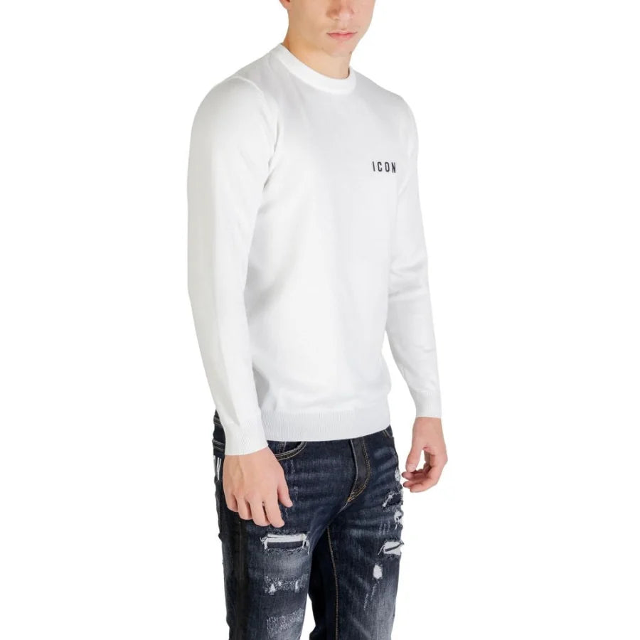 Icon White Viscose Sweatshirt