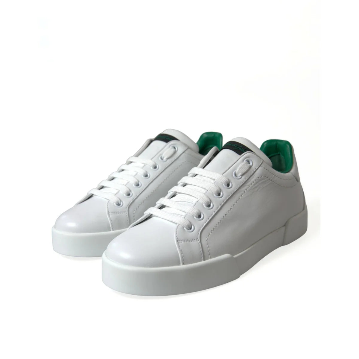 Iconic Dolce & Gabbana Portofino Calfskin Leather Low Top Sneakers