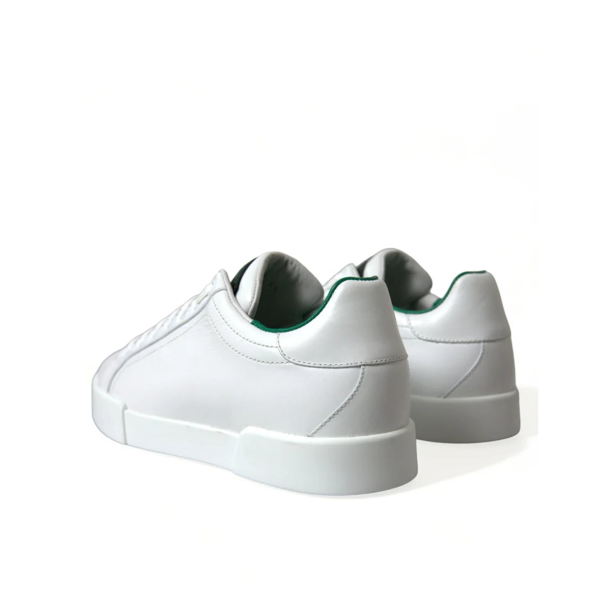 Iconic Dolce & Gabbana Portofino Calfskin Leather Low Top Sneakers