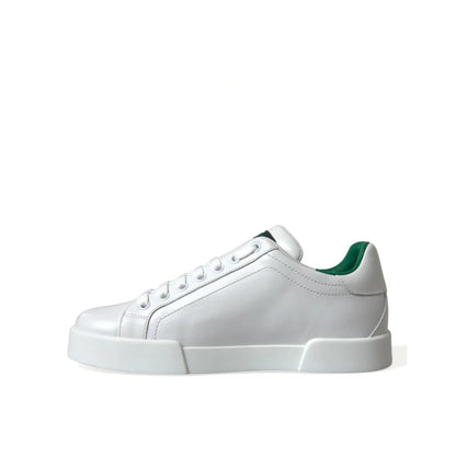 Iconic Dolce & Gabbana Portofino Calfskin Leather Low Top Sneakers