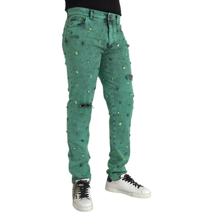 Iconic Dolce Gabbana Slim Jeans in Cotton Stretch Denim &