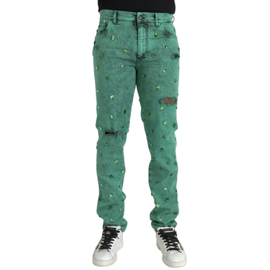 Iconic Dolce Gabbana Slim Jeans in Cotton Stretch Denim &