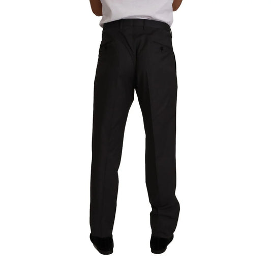 Iconic Dolce & Gabbana Virgin Wool Dress Trousers With Button Closure