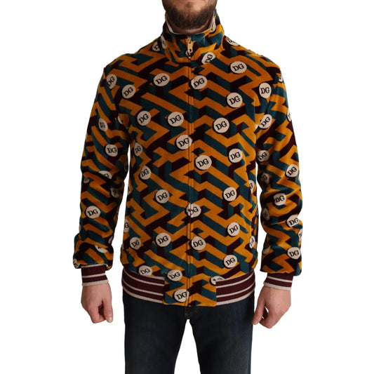 Incredible Dolce Gabbana Zip Sweater Dress with Iconic Logo Details &