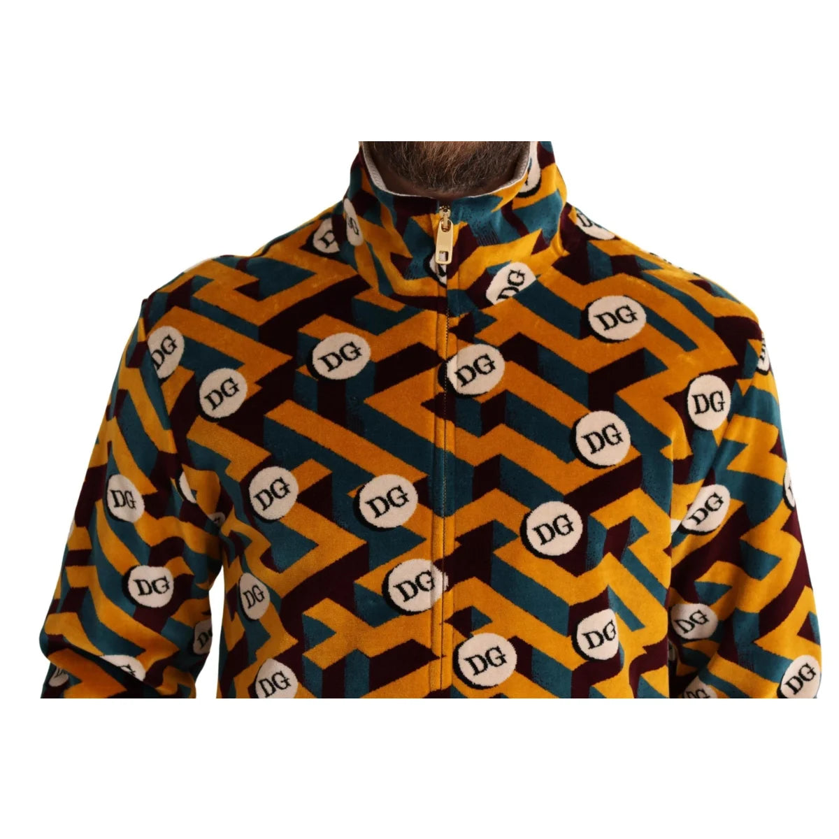 Incredible Dolce Gabbana Zip Sweater Dress with Iconic Logo Details &