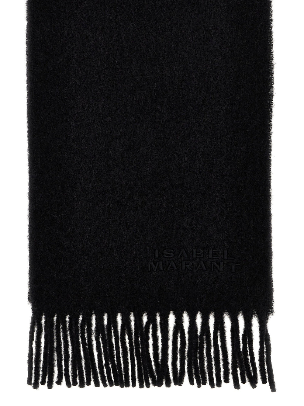 Isabel Marant Black Alpaca Leather Scarf