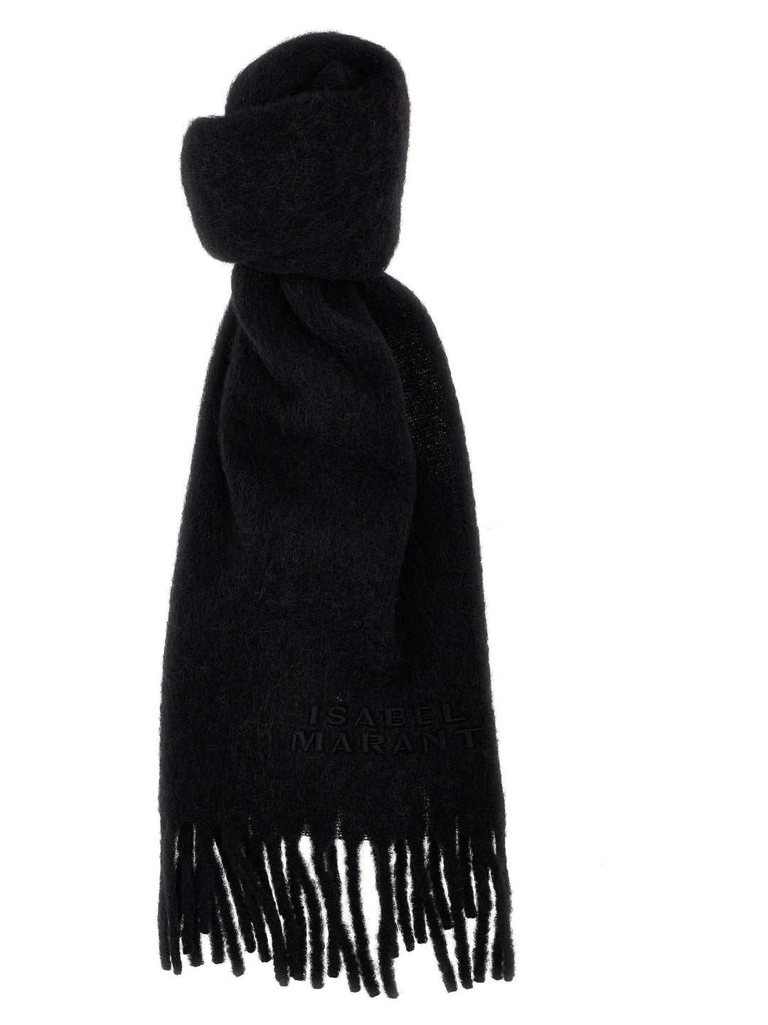 Isabel Marant Black Alpaca Leather Scarf