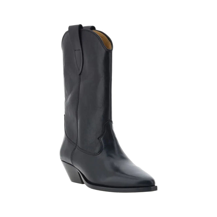 Isabel Marant Black Calf Leather Bos Taurus Ankle Boots